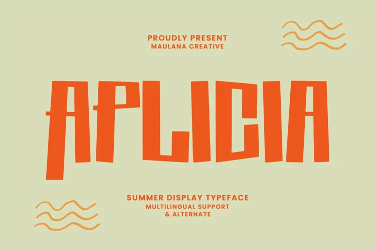Aplicia Summer Display Typeface