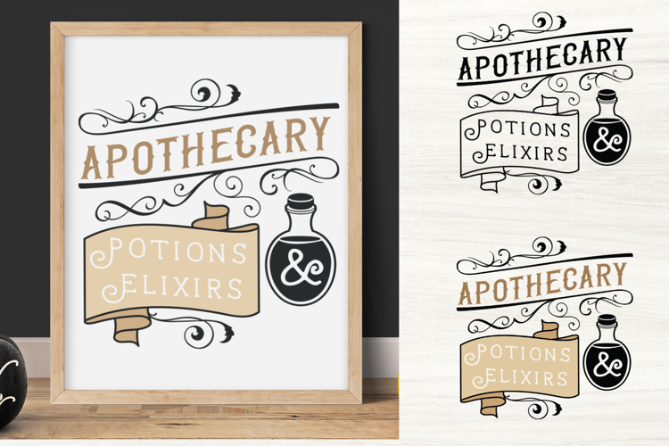 Apothecary Potions and Elixirs Signs