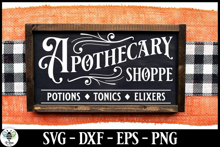Apothecary Shoppe Sign SVG | Vintage Halloween Cut File