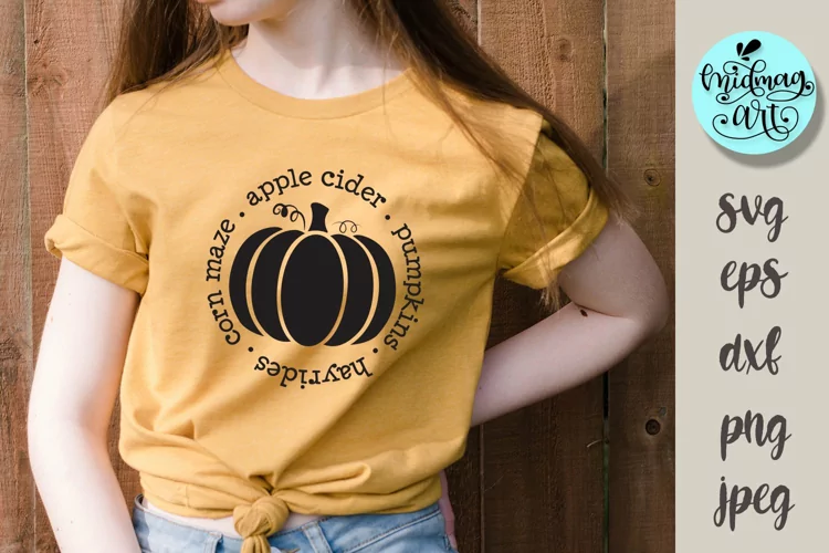 Apple cider pumpkins hayrides corn maze svg