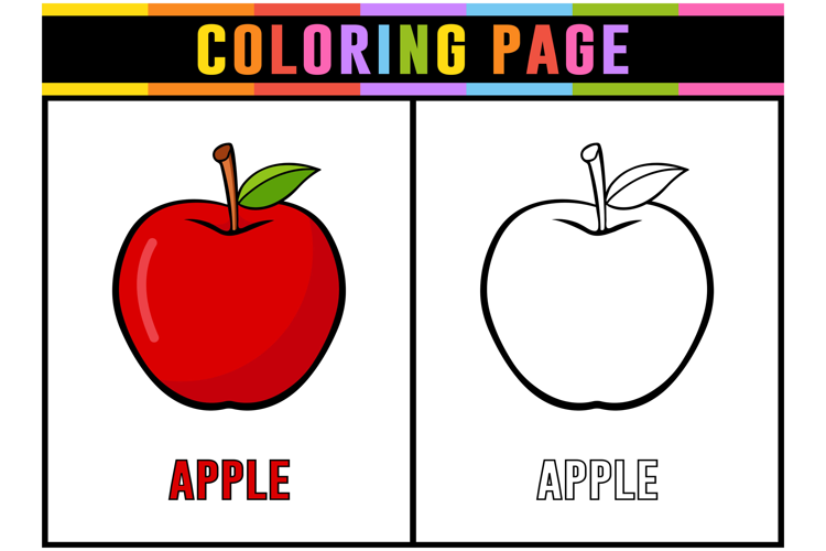 Apple Coloring Page | Coloring Pages for Kids