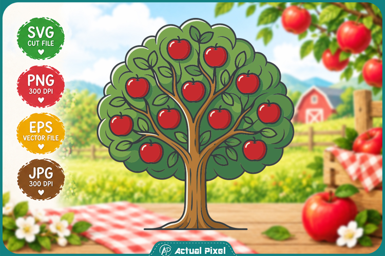 Apple Orchard Clipart