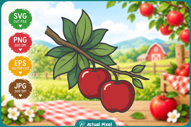 Apple Orchard Clipart