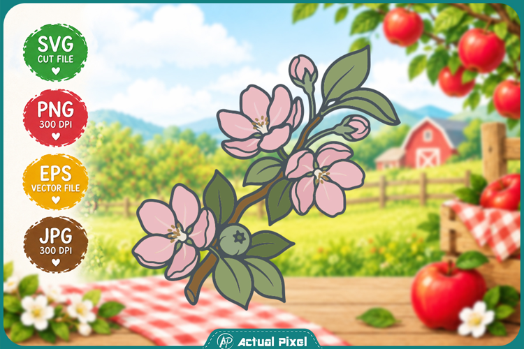 Apple Orchard Clipart