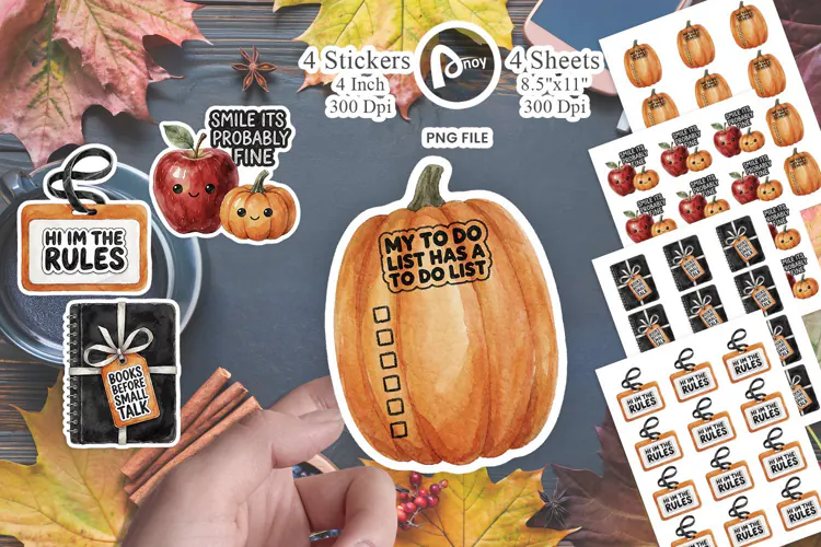 Apple Pumpkin Teacher Humor Sayings Sticker