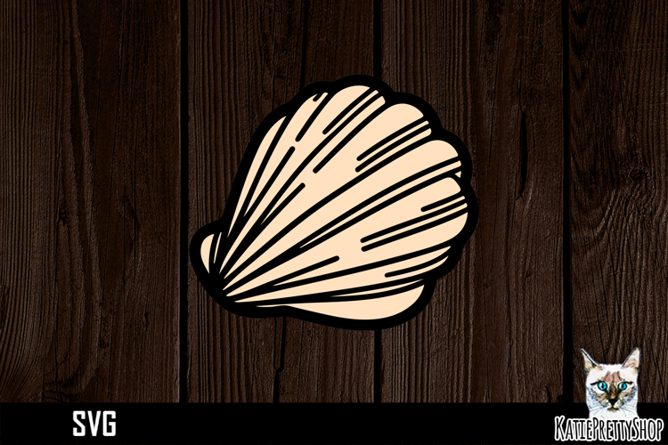 Papercut Sea shell Design SVG
