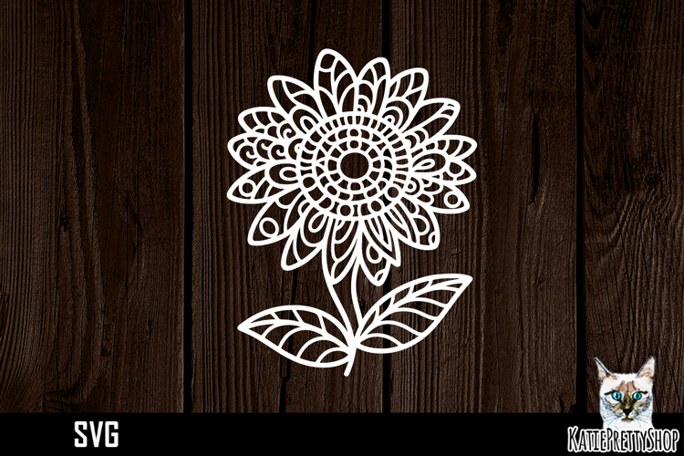 Sunflower SVG paper cut, Flower SVG papercut
