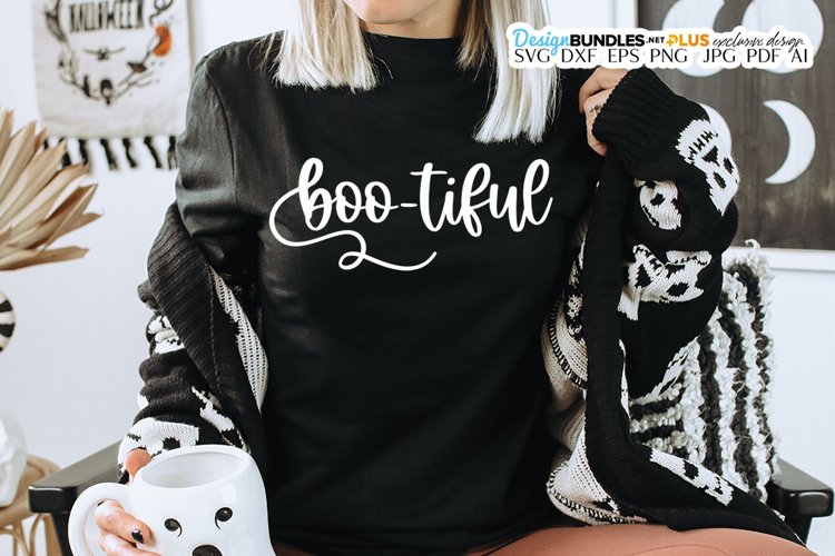 BOO - TIFUL SVG | Halloween Design example image 1