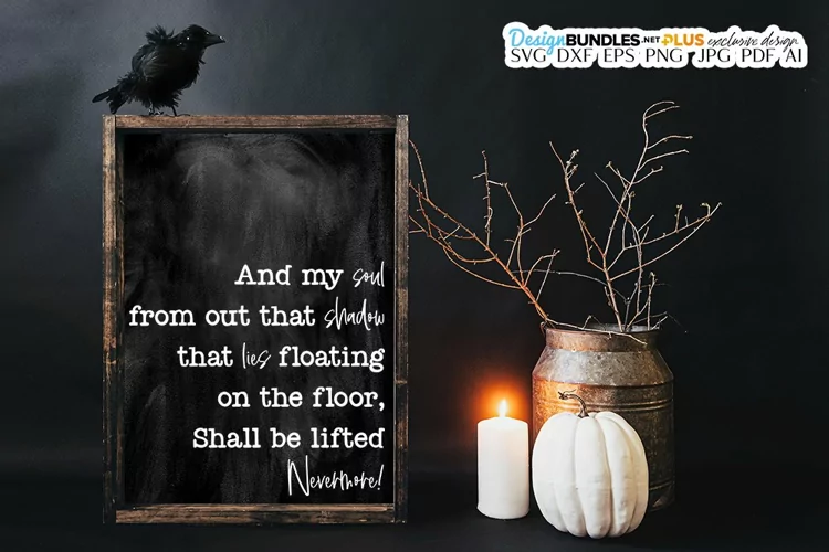 Nevermore SVG | Halloween Quote
