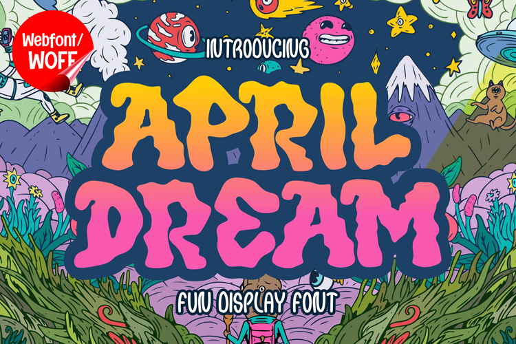 April Dream | Retro Cute Display Webfont for Playful Website