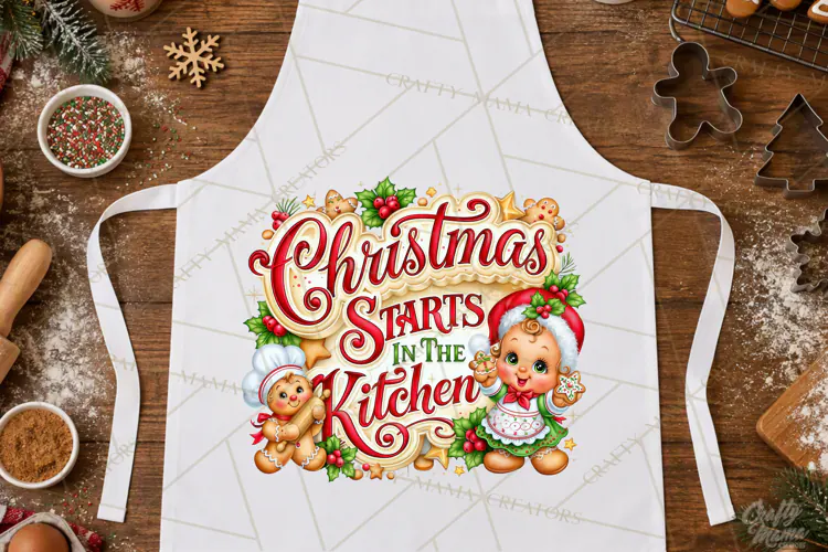 Christmas Baking Typography PNG, Christmas Cookie Saying