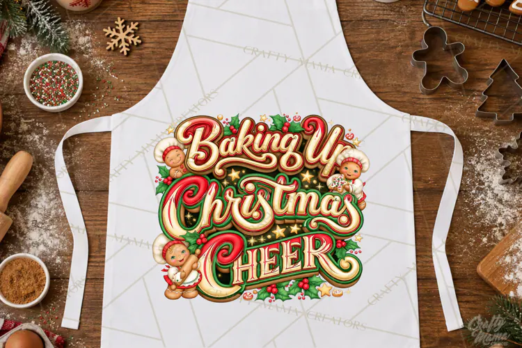 Christmas Baking Typography PNG, Christmas Cookie Saying