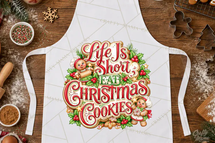 Christmas Baking Typography PNG, Christmas Cookie Saying