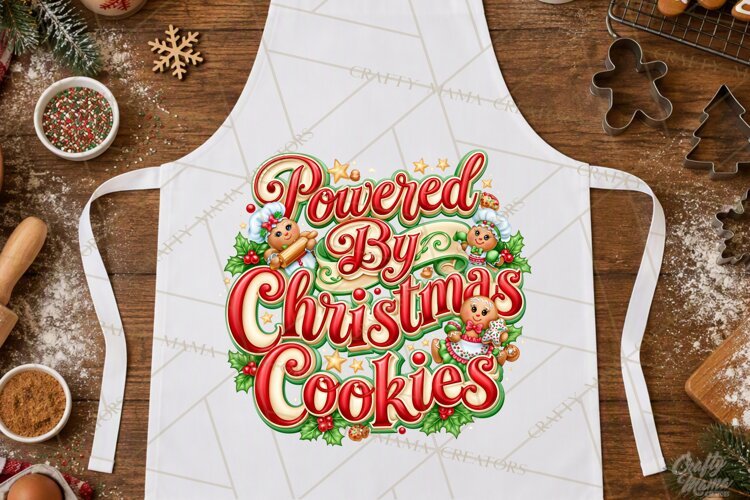 Christmas Baking Typography PNG, Christmas Cookie Saying example image 1