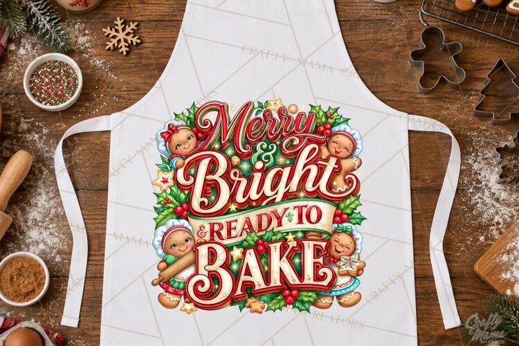 Christmas Baking Typography PNG, Christmas Cookie Saying example image 1