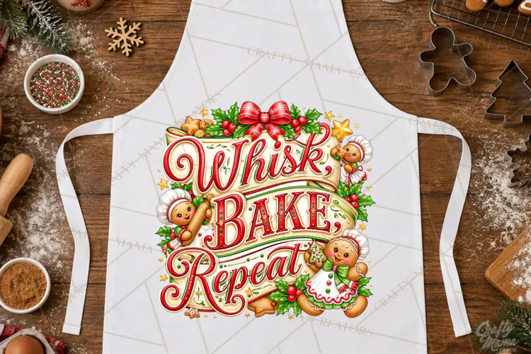 Christmas Baking Typography PNG, Christmas Cookie Saying