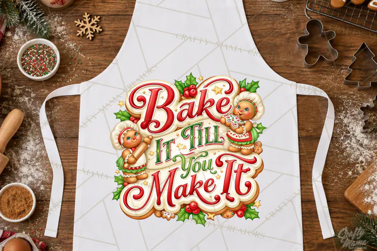 Christmas Baking Typography PNG, Christmas Cookie Saying