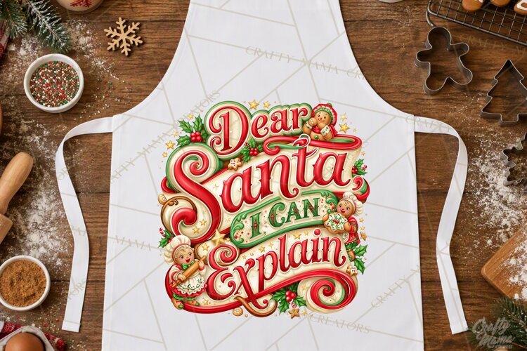 Christmas Baking Typography PNG, Christmas Cookie Saying example image 1