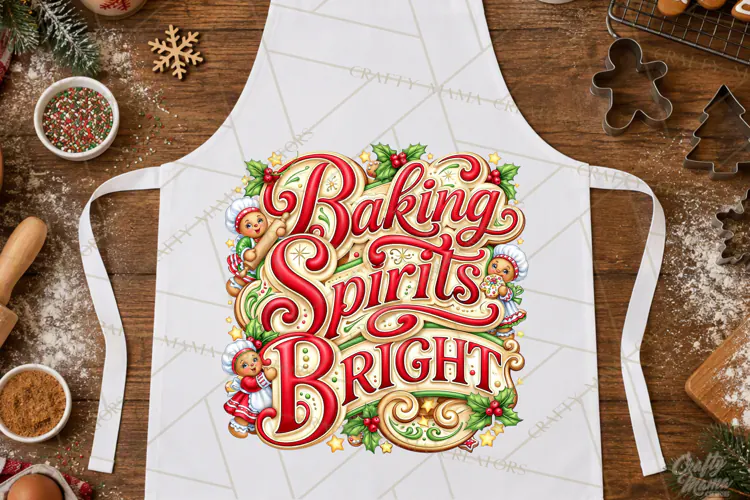 Christmas Baking Typography PNG, Christmas Cookie Saying