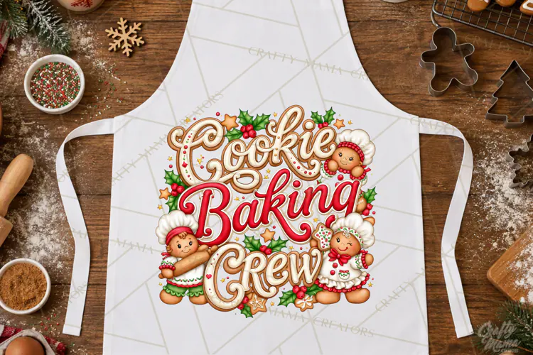 Christmas Baking Typography PNG, Christmas Cookie Saying