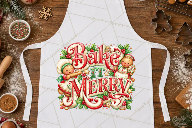 Christmas Baking Typography PNG, Christmas Cookie Saying