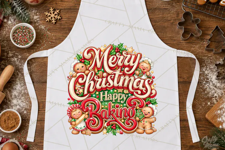 Christmas Baking Typography PNG, Christmas Cookie Saying