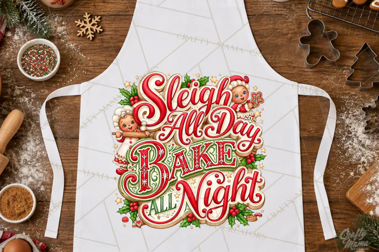 Christmas Baking Typography PNG, Christmas Cookie Saying
