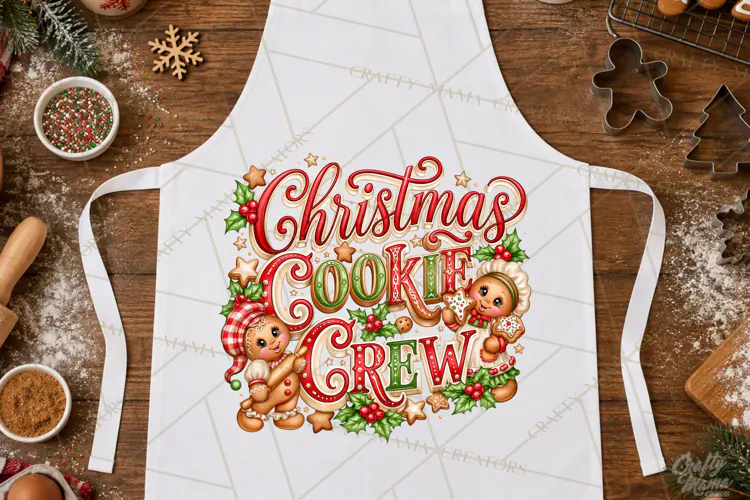 Christmas Baking Typography PNG, Christmas Cookie Saying