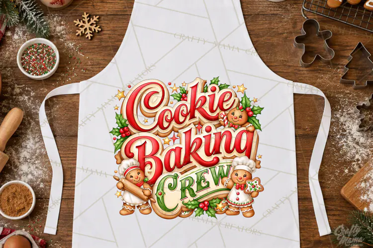 Christmas Baking Typography PNG, Christmas Cookie Saying