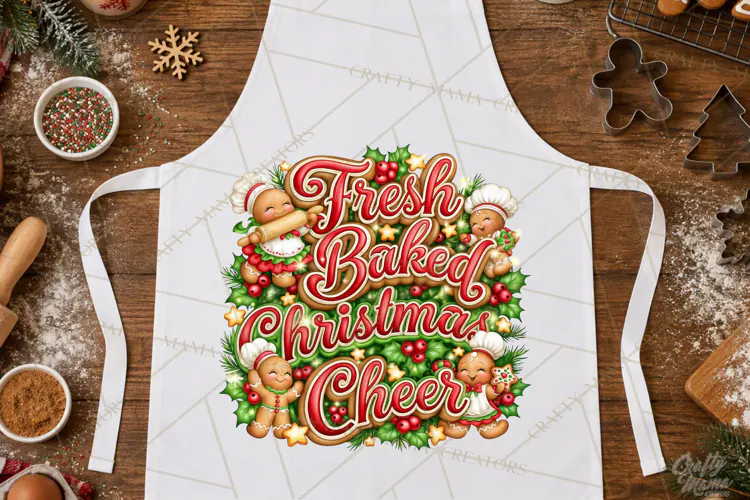 Christmas Baking Typography PNG, Christmas Cookie Saying