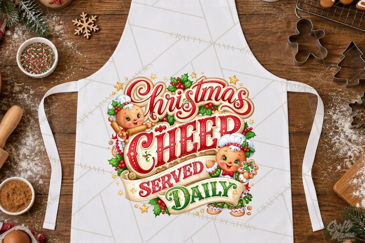 Christmas Baking Typography PNG, Christmas Cookie Saying example image 1