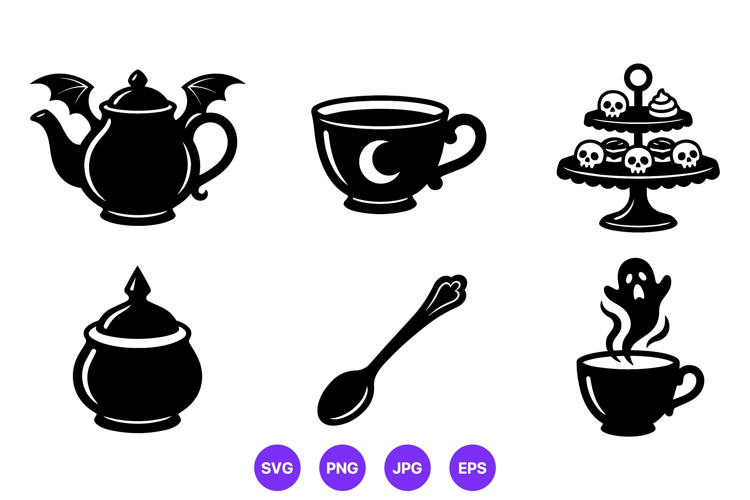 Spooky Halloween Tea And Treats Icon