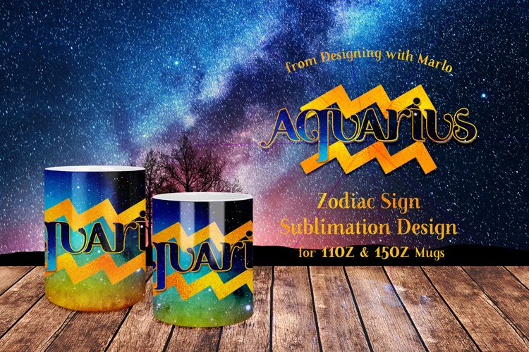 Aquarius - Zodiac Sign 11oz & 15oz Mug Sublimation, design 1