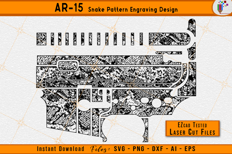 AR15 Snake Pattern Firearms Gun Laser Engraving Design Files