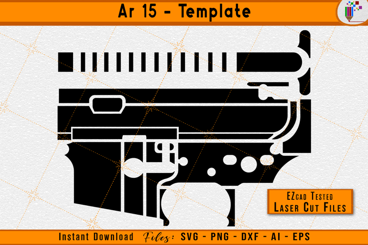 AR15 Template Firearms Gun Laser Engraving Design Files