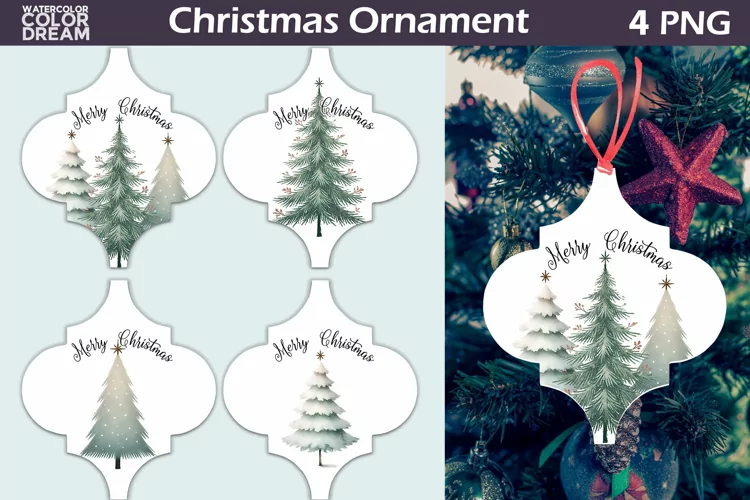 Christmas Tree Arabesque Ornament | Retro Christmas Ornament