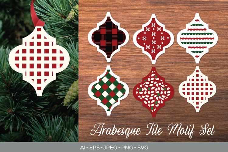 Arabesque Tile Motif Set for Ornament
