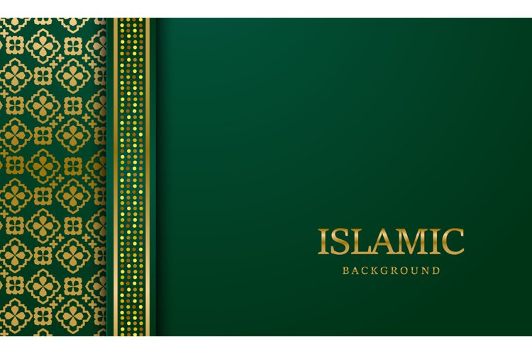 Arabic islamic luxury ornamental background with golden art