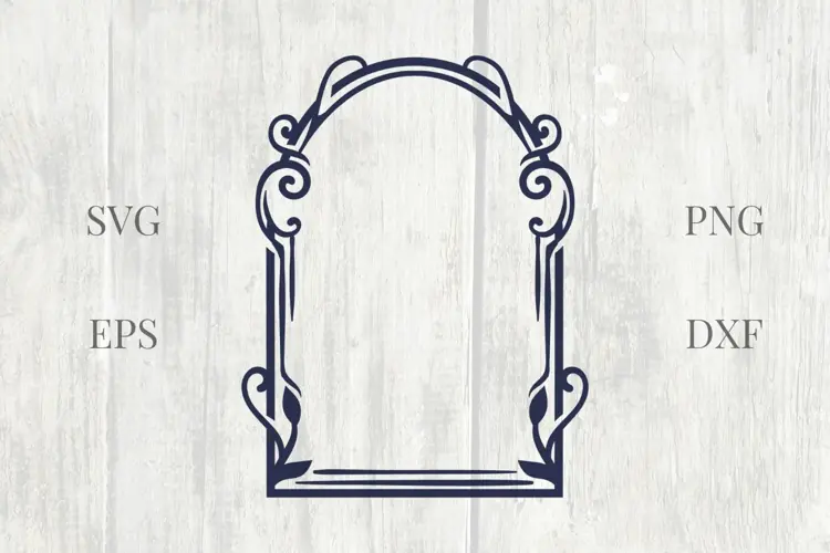 Arch Vintage Wedding Frame SVG