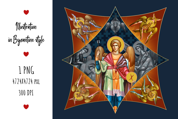Archangel Gabriel Greek Illustration