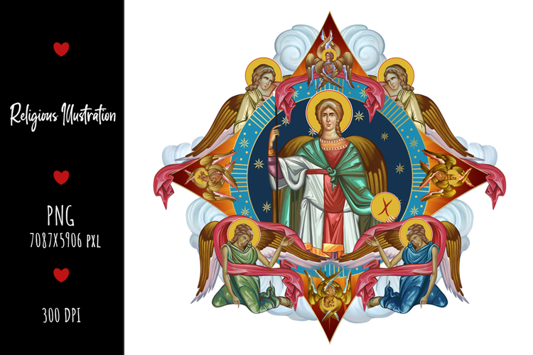 Archangel Michael Religious Illustration