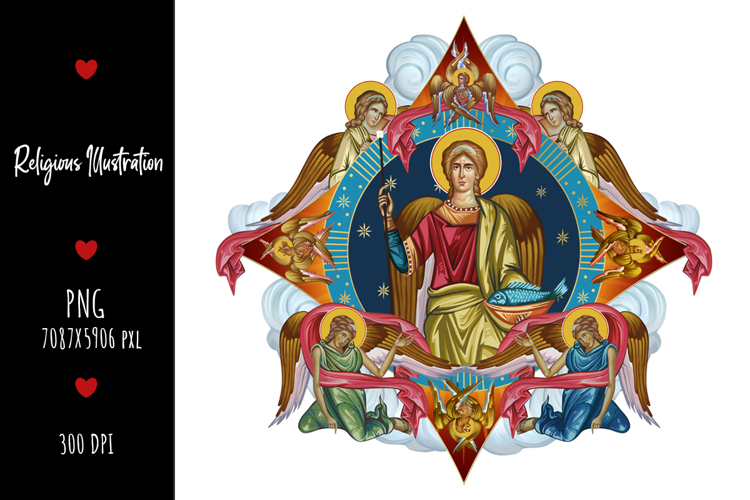 Archangel Raphael Religious Illustration