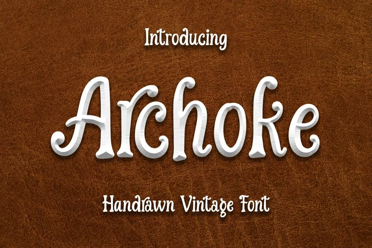 Web Font Archoke - Handrawn Vintage Font