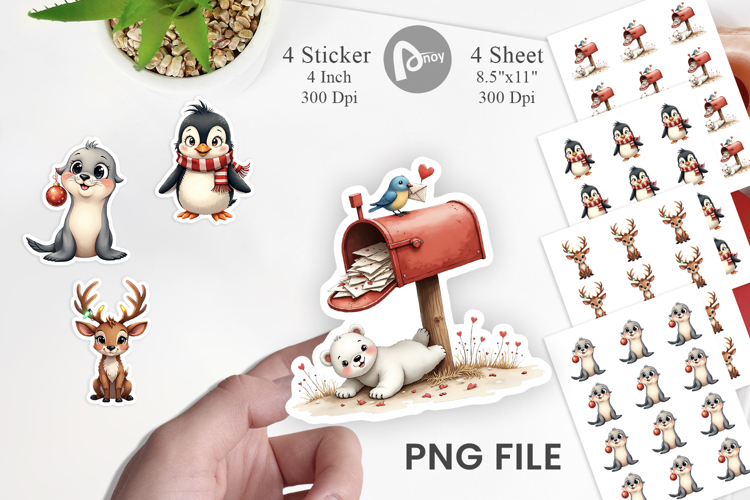 Arctic Antics Animals Sticker