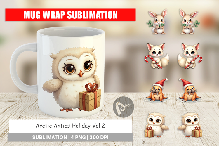Arctic Antics Animals Mug Wrap