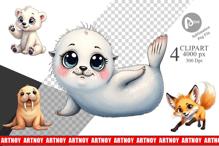 Arctic Fox Clipart Image 18