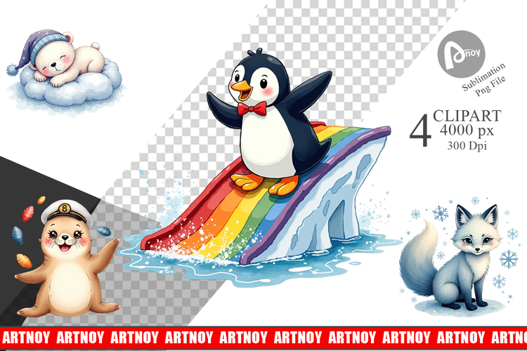 Arctic Cuties Whimsical Clipart