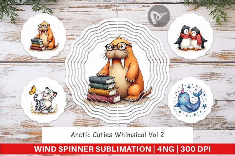 Arctic Cuties Whimsical Wind Spinner