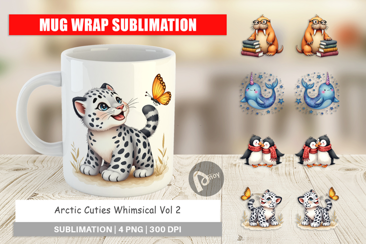 Arctic Cuties Whimsical Mug Wrap