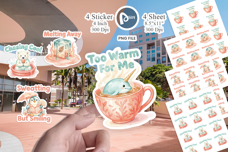 Arctic Heatwave Animal Sticker